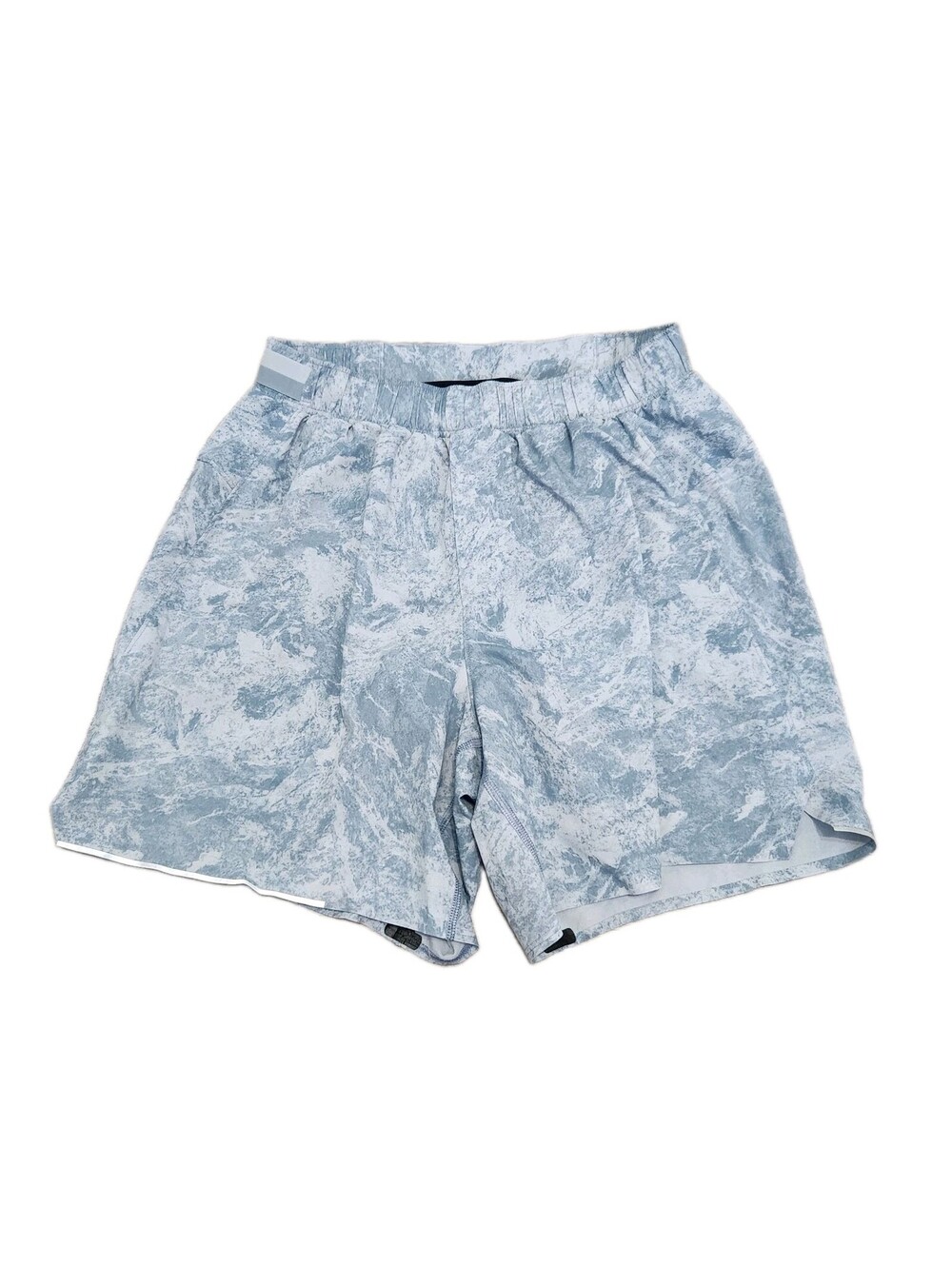 Lululemon Surge Short 6" *Liner in the SubCelsius Dawn Blue Chambray colorway...